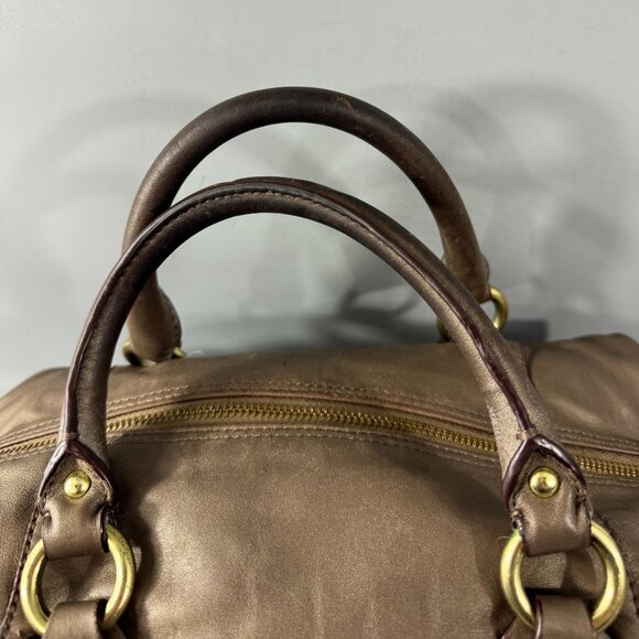 Coach F15447 Ashley Convertible Leather Satchel/ Shoulder Bag,  Pewter Metallic - Picture 6 of 14